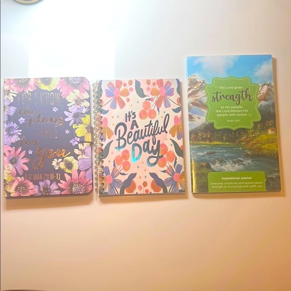 Floral and Inspirational Bible Verse Journals Set of 3 - Picture 3 of 8